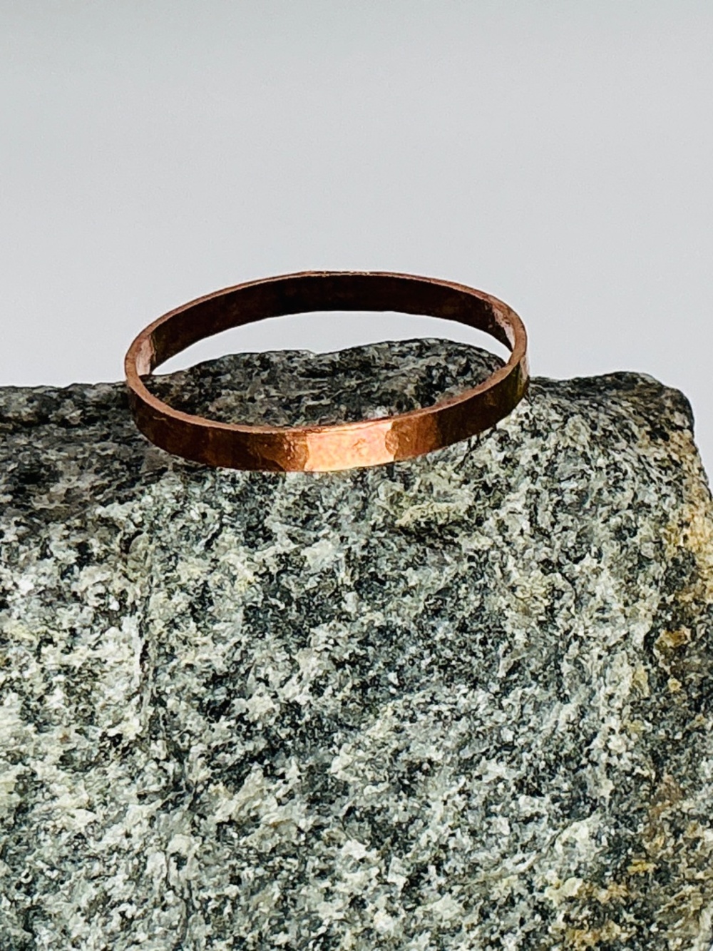 Raw Copper Ring Size 10.5 Band Jewelry Minimal Hammered Solid Handcrafted USA 2